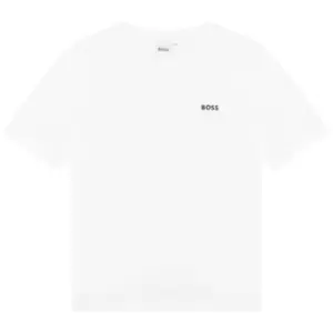 Boss Small Logo T-Shirt Junior Boys - White