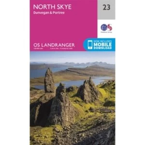 North Skye, Dunvegan & Portree by Ordnance Survey (Sheet map, folded, 2016)