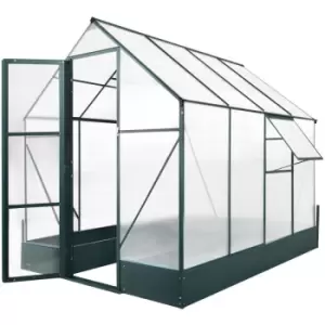 Outsunny - Walk-in Greenhouse Garden Polycarbonate Aluminium w/ Smart Window 6x8ft