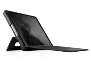 Dux 10" Folio Surface Go and Surface Go 2 Tablet Case Black Polycarbonate TPU Transparent Back Panel Drop Protection