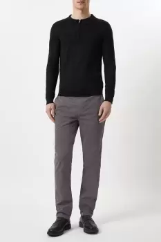 Mens Slim Fit Charcoal Chino Trousers