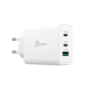 j5create JUP3365E-EN 65W GaN USB-C 3-Port Charger