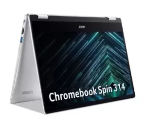 Acer Spin 314 14" 2 in 1 Chromebook - Intel Celeron, 64GB eMMC, Silver/Grey