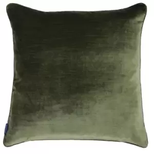 Luxe Velvet Piped Cushion Olive, Olive / 55 x 55cm / Cover Only