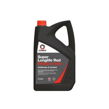 Super Longlife Red Antifreeze & Coolant - Ready To Use - 5 Litre - SLC5L - Comma