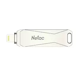Netac U652 USB flash drive 64GB USB Type-A / Lightning 3.0 Silver