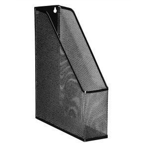 5 Star Office A4 Plus Mesh Magazine Rack Scratch Resistant with Non Marking Rubber Pads Black