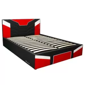 X Rocker Cerberus Double Gaming Ottoman Bed, red