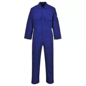Biz Weld Mens Flame Resistant Overall Royal Blue Small 32"