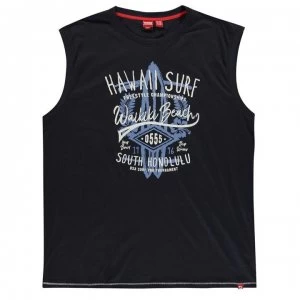 D555 Aloha Sleeveless T Shirt Mens - Navy
