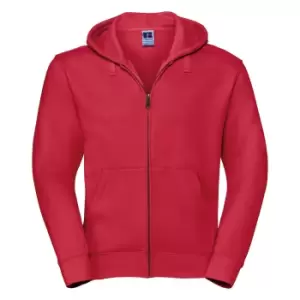 Russell Mens Authentic Full Zip Hooded Sweatshirt / Hoodie (XL) (Classic Red)