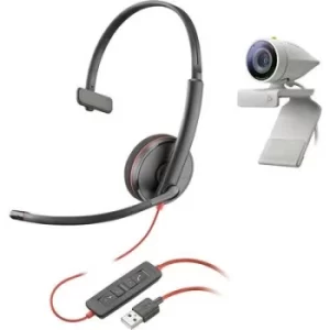 Polycom 2200-87120-025 Headset (mono) 3.5mm jack, USB Mono, Corded On-ear Black