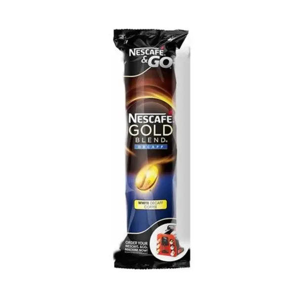 Original Nescafe and Go Gold Blend White Decaffeinated Coffee 1 x Pack of 8
