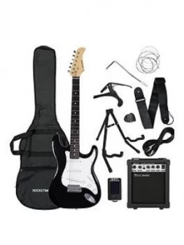 Rocket Electric Guitar Pack In Black With Free Online Music Lessons