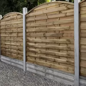 Forest 6a x 6a Pressure Treated Decorative Domed Top Fence Panel (1.8m x 1.8m)