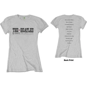 The Beatles - Budokan Set List Womens XX-Large T-Shirt - Grey