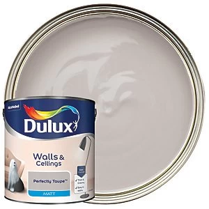 Dulux Walls & Ceilings Perfectly Taupe Matt Emulsion Paint 2.5L