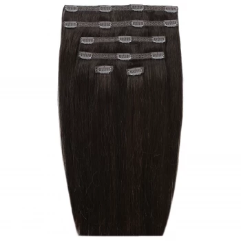 Beauty Works Double Hair Set 18" Clip-In Hair Extensions (Various Shades) - Ebony 1B