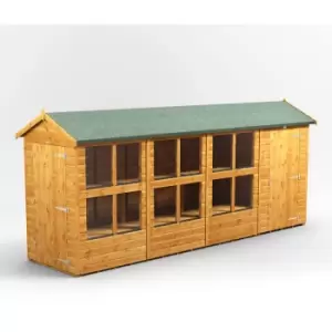 16x4 Power Apex Potting Shed Combi Building including 4ft Side Store