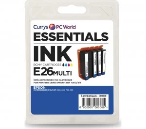Essentials Epson Cyan Magenta Yellow and Black Ink Cartridges Multipack