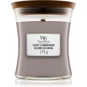 Woodwick Suede & Sandalwood scented candle 275 g