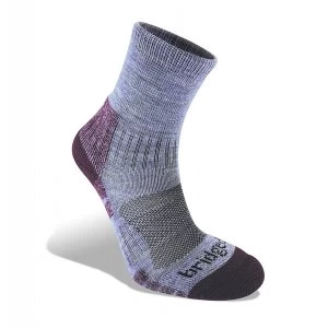 Bridgedale Woolfusion Trail Light Womens Sock Heather and Damson Small