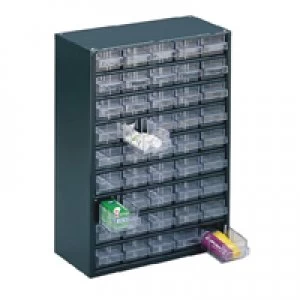 Slingsby Clear 45 Drawer System Dark Grey Storage Cabinet 324193