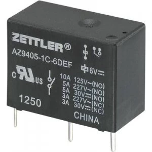 PCB relays 24 Vdc 10 A 1 change over Zettler Electronics