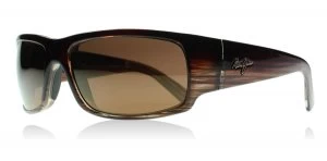 Maui Jim World Cup Sunglasses Chocolate Stripe Fade H266-01 Polariserade 64mm