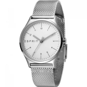 Esprit Essential Womens Watch featuring a Stainless Steel Mesh Strap and Silver Dial