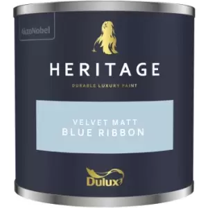 Dulux Heritage Velvet Matt Blue Ribbon Matt Emulsion Paint 125ml