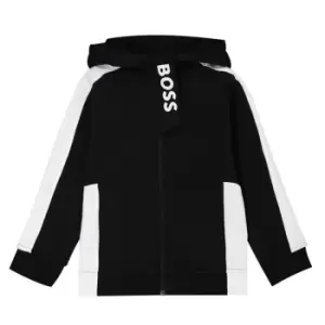 Boss Boys Logo Zip Hoodie - Black