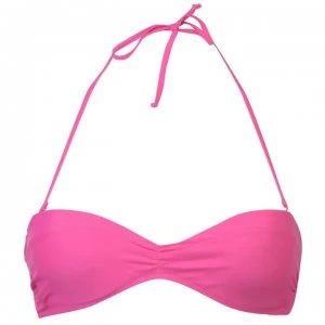 SoulCal Bandeau Bikini Top Ladies - Neon Pink
