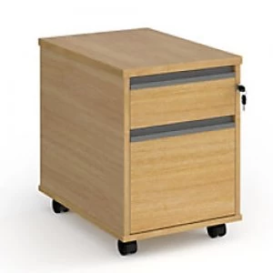 Dams International Mobile Pedestal with 1 Lockable Shallow Drawer and 1 Filing Drawer Wood Contract 25 426 x 600 x 567mm Oak