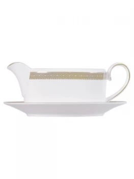Wedgwood Vera Wang Lace Gold Sauceboat Stand Gold