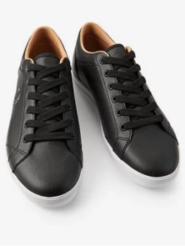 Fred Perry Baseline Leather Trainer, Black, Size 11, Men