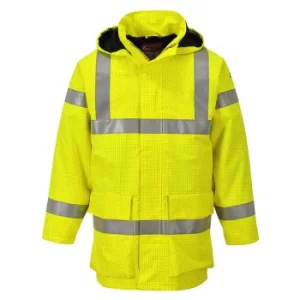 Biz Flame Hi Vis Flame Resistant Rain Multi Lite Jacket Yellow M