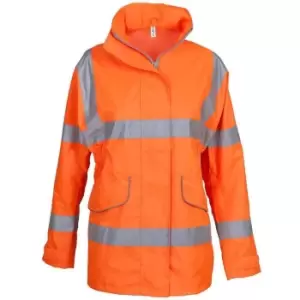 Yoko Womens/Ladies Executive Hi-Vis Jacket (XL) (Orange)