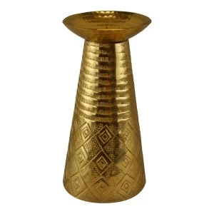 Gold Metal Moroccan Style Kasbah Candle Holder