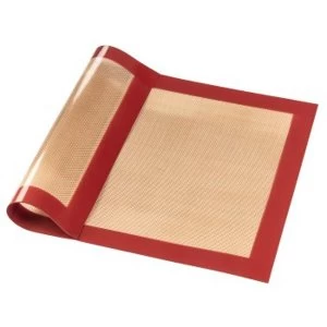 Xavax 00111470 Silicon Baking Mat, Square, 40 x 30cm Red/Brown