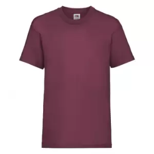 Fruit Of The Loom Childrens/Kids Unisex Valueweight Short Sleeve T-Shirt (3-4) (Burgundy)