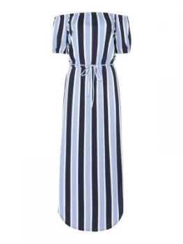 Juicy by Juicy Couture Striped Off The Shoulder Maxi Dress Blue Stripe