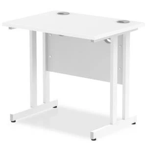 Trexus Desk Rectangle Cantilever White Leg 800x600mm White Ref