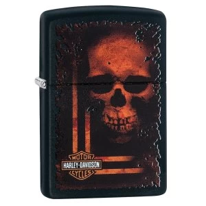 Zippo Harley Davidson Skull Black Regular Windproof Lighter
