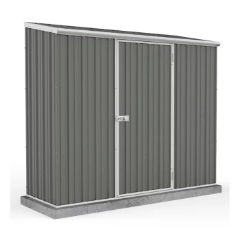 Absco 7.5x3ft Space Saver Metal Pent Shed - Zinc