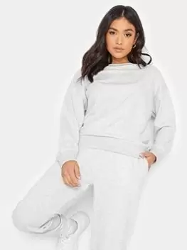 PixieGirl Petite Crew Neck Sweatshirt - Grey, Size 6, Women