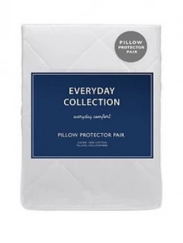 Everyday Collection Cotton Percale Quilted Pillow Protectors (Pair)
