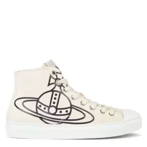 VIVIENNE WESTWOOD Plimsoll High Top Trainers - White