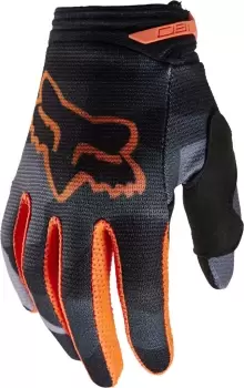 FOX 180 Bnkr Youth Motocross Gloves, black-green-multicolored, Size L, black-green-multicolored, Size L