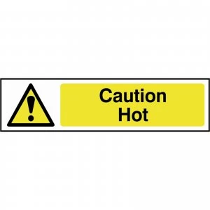 Scan Caution Hot Sign 200mm 50mm Standard